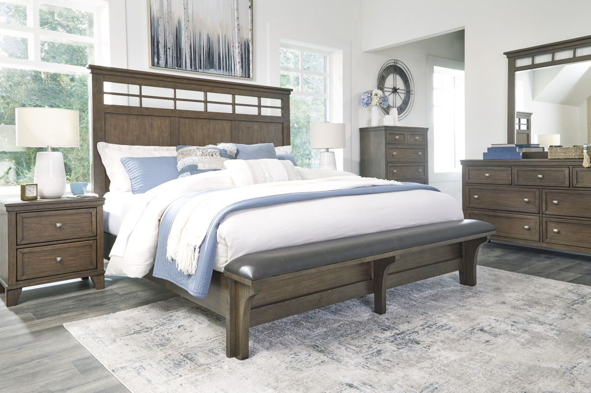 Signature Design by Ashley® Shawbeck Dark Brown Queen Panel Bed ...