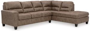Signature Design by Ashley® Navi 2-Piece Fossil Right-Arm Facing Sleeper Sectional Sofa