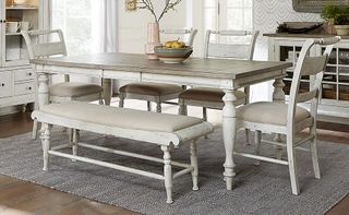 Liberty Furniture Whitney Weathered Grey 6 Piece Rectangular Table Set