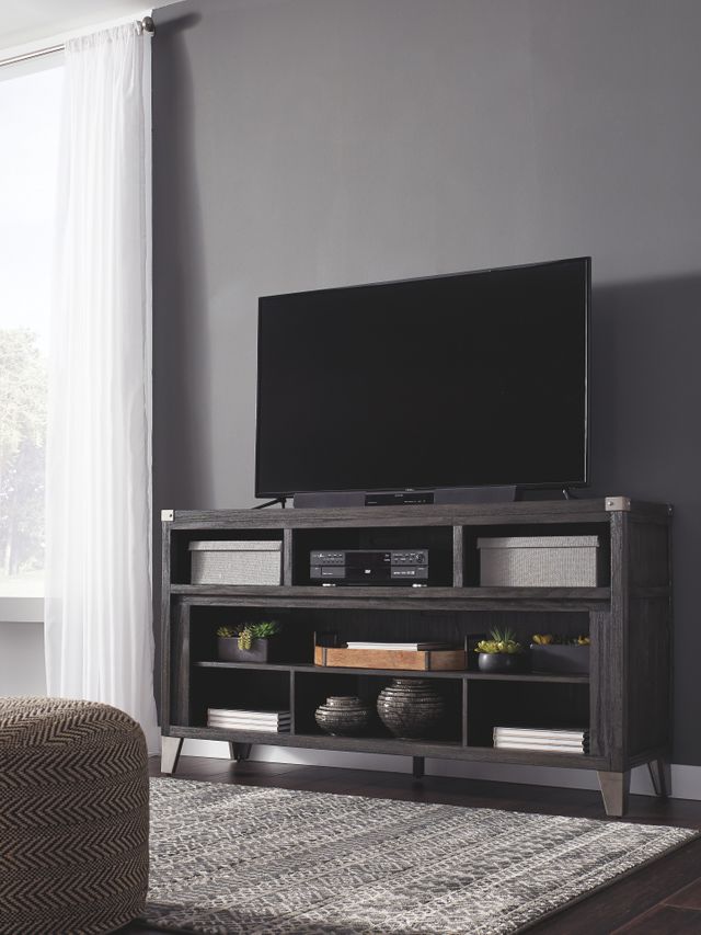Signature Design by Ashley® Todoe Gray Large TV Stand with Fireplace Option 3