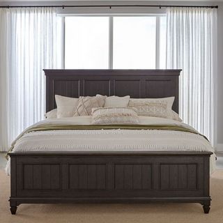 Liberty Furniture Allyson Park Wirebrushed Black Forest Queen Panel Bed