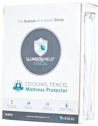 SLUMBERSHIELD® SlumberSheild Tencel™ SilkTouch Queen Mattress Protector