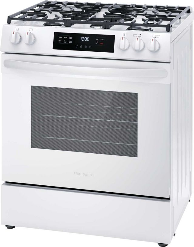 Frigidaire® 30" White Freestanding Gas Range with Front Controls