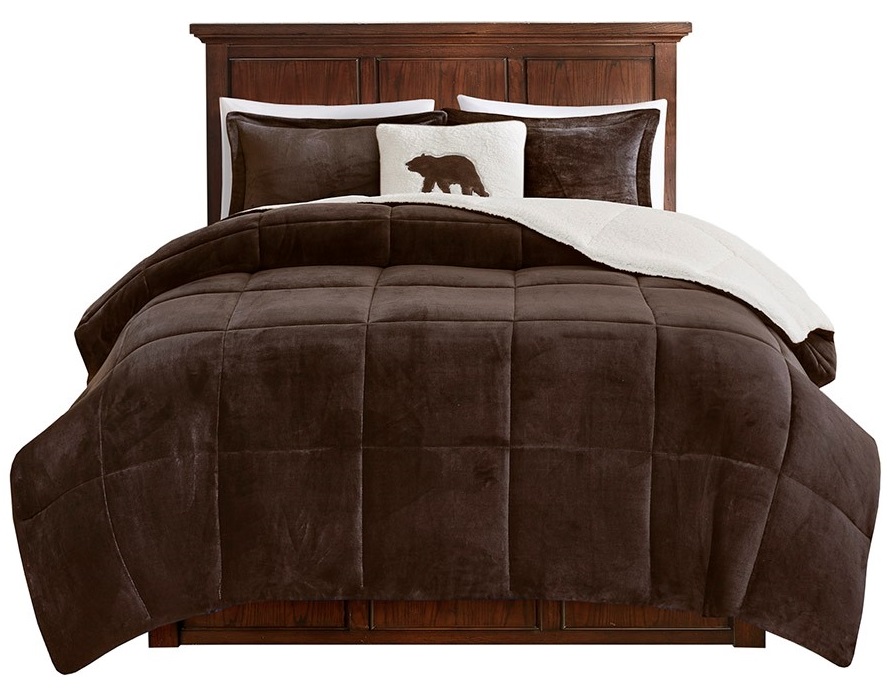 Velvet sherpa online comforter