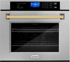 ZLINE Autograph Edition 30" DuraSnow® Stainless Steel Single Electric Wall Oven