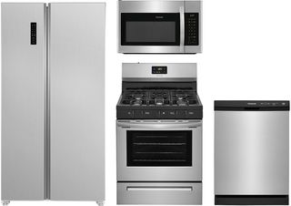 Frigidaire® 4-Piece Package with Counter Depth Side-by-Side Refrigerator