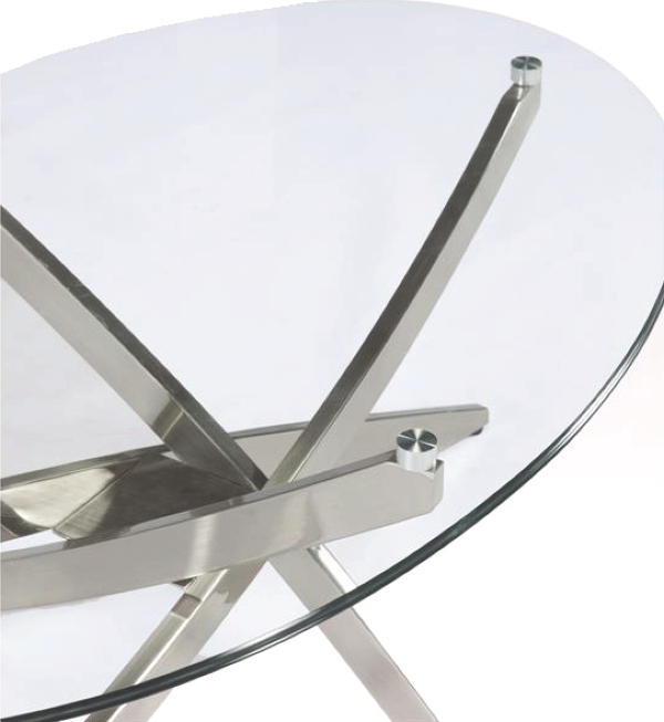 Magnussen Home® Zila Brushed Nickel/Glass Round Cocktail Table | Urner ...