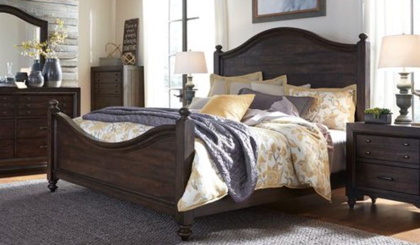 Liberty Catawba Hills Bedroom King Poster Bed, Dresser, Mirror, Chest, and Night Stand Collection