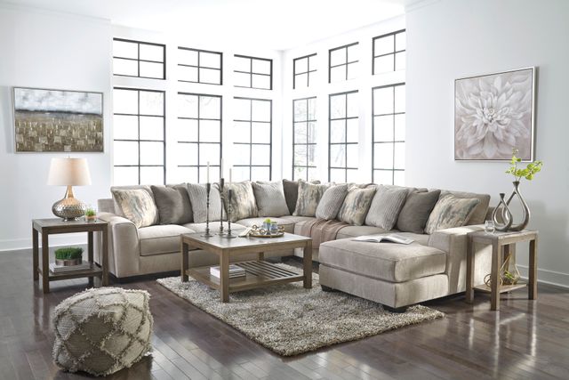 Benchcraft® Ardsley 4-Piece Pewter Sectional with Chaise 11
