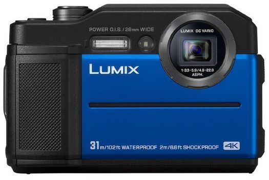 Panasonic® LUMIX Blue TS7 20.4MP Waterproof Tough Camera 0