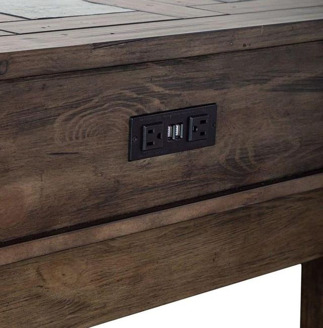 Liberty Furniture Arrowcreek Weathered Stone Console Bar Table 6