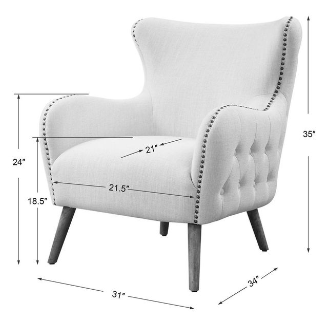 Uttermost® Donya Cream Accent Chair 5