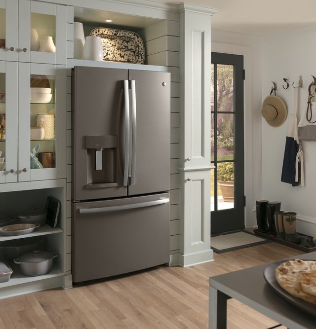 GE Profile™ 22.23 Cu. Ft. Black Slate Counter Depth French Door Refrigerator 8