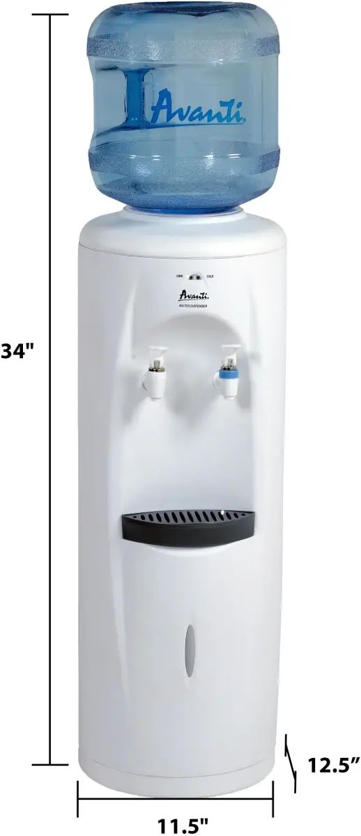 Avanti® 11.5" White Cold/Room Temperature Water Dispenser-3