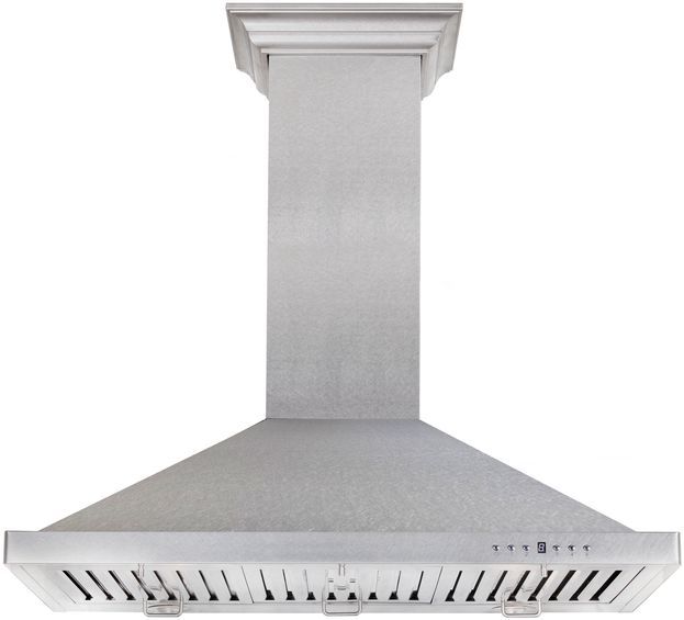 ZLINE 36" Snow Finished 304 Stainless Steel Wall Mount Range Hood 3