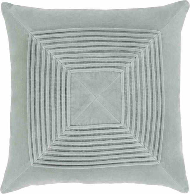 Surya Akira Ice Blue 18"x18" Pillow Shell with Down Insert-0