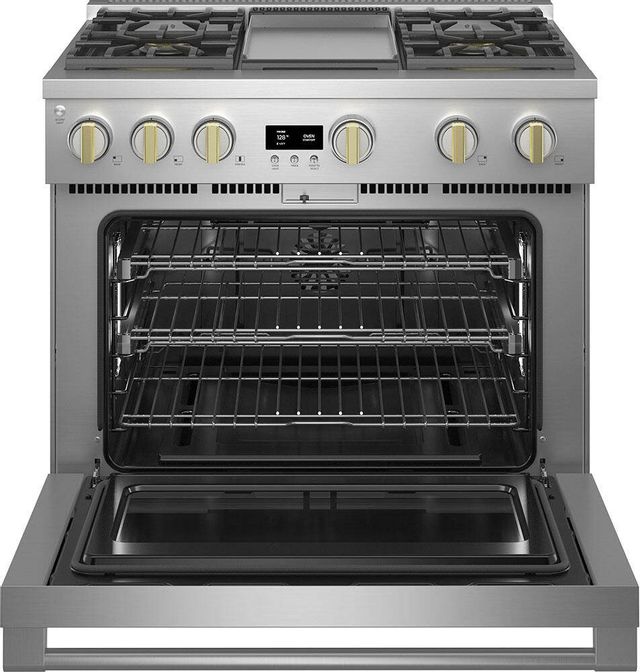 Monogram® Statement Collection 36" Stainless Steel Pro Style Gas Range 1