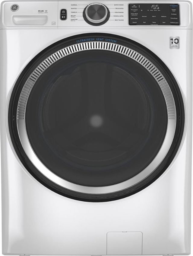 GE® 5.5 Cu. Ft. White Front Load Washer 0