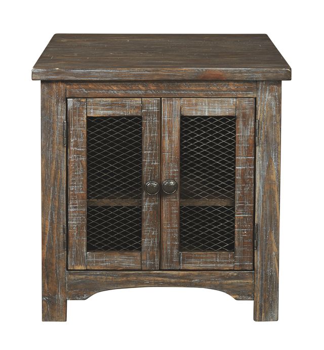 Signature Design by Ashley® Danell Ridge Brown Rustic Rectangular End Table 4