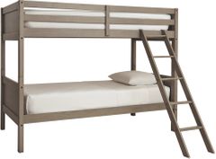 Signature Design by Ashley® Lettner Light Gray Twin/Twin Bunk Bed with Ladder