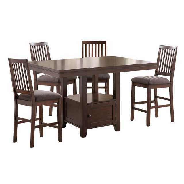 Steve Silver Co. Yorktown Espresso Counter Height Table and 4 Counter Chairs-0