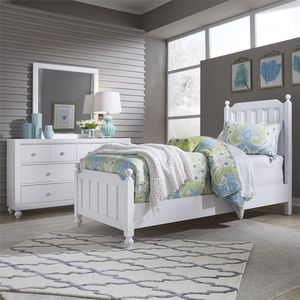 Liberty Cottage View 4-Piece White Youth Twin Panel Bed Set