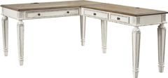 Signature Design by Ashley® Realyn 2-Piece White Brown Office Desk