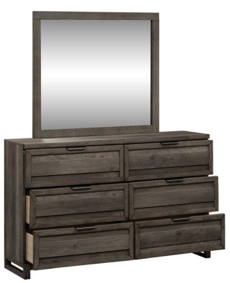 Liberty Furniture Tanners Creek Gray Dresser and Mirror 2