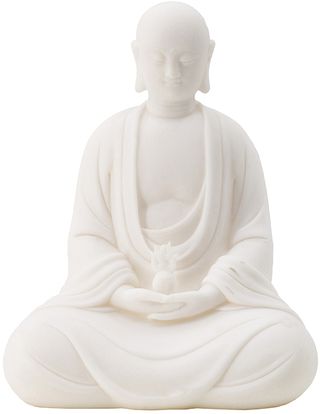 A & B Home White Buddha Figurine