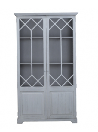 Dovetail Furniture Alton Antique White Cabinet-1
