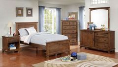 Furniture of America® Colin 4-Piece Dark Oak Twin Bedroom Set