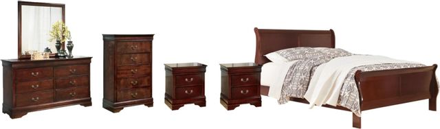 Signature Design by Ashley® Alisdair 6-Piece Dark Brown California King Sleigh Bed Set
