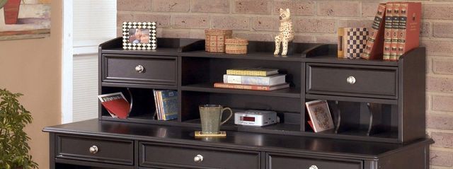 Signature Design by Ashley® Carlyle Dark Brown Home Office Short Desk Hutch 2