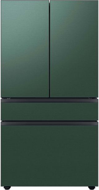 Bespoke Series 36 Inch Smart Freestanding Counter Depth 4 Door French Door Refrigerator with 22.9 Total Capacity with Emerald Green Panels