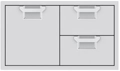 Aspire By Hestan AESDR Series 36" Steeletto Double Drawer and Storage Door Combination