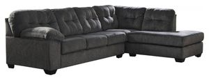 Signature Design by Ashley® Accrington 2-Piece Granite Left-Arm Facing Sleeper Sectional with Chaise