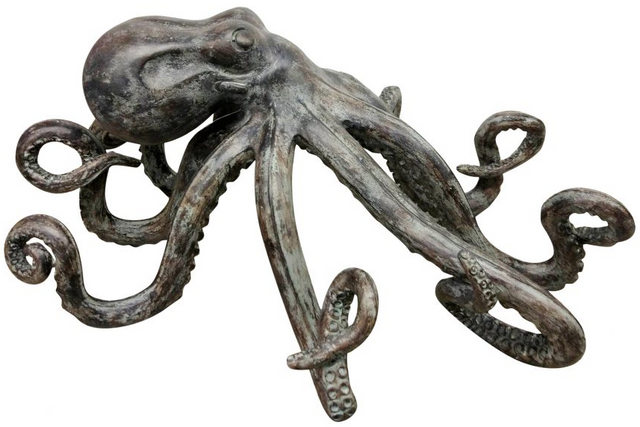 Moe's Home Collection Gray Octopus Statue