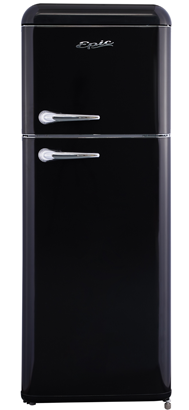 Epic® 7.5 Cu. Ft. Retro Black Top Freezer Refrigerator 0