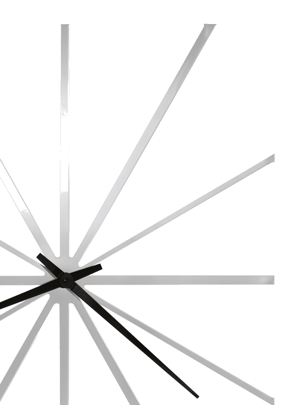 Howard Miller® Zander High-Gloss White Rectangular Wall Clock 1