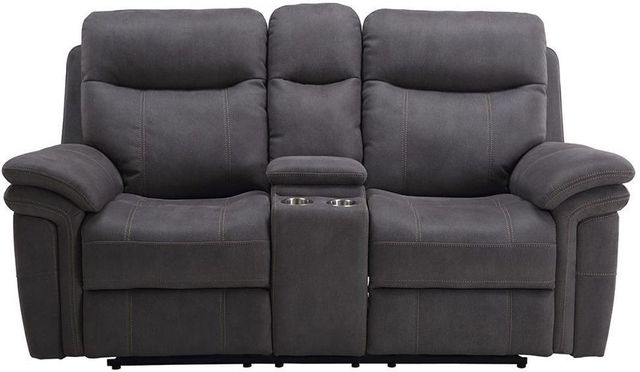 Parker House® Mason Charcoal Power Reclining Console Loveseat