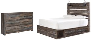 Signature Design by Ashley® Drystan 2-Piece Multi Queen Storage Panel Bed Set