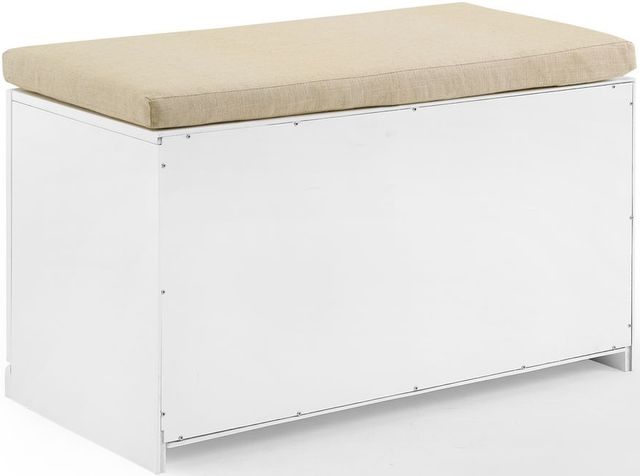 Crosley Furniture® Harper White/Tan Entryway Bench-3