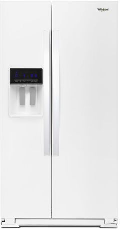 GE 36-inch, 25.3 cu. ft. Side-by-Side Refrigerator with Water and Ice  Dispenser GSS25GGPWW