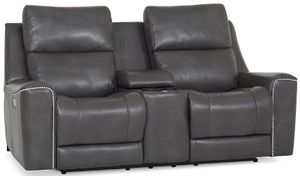 Palliser® Furniture Hastings Power Reclining Loveseat with Power Headrest and Console