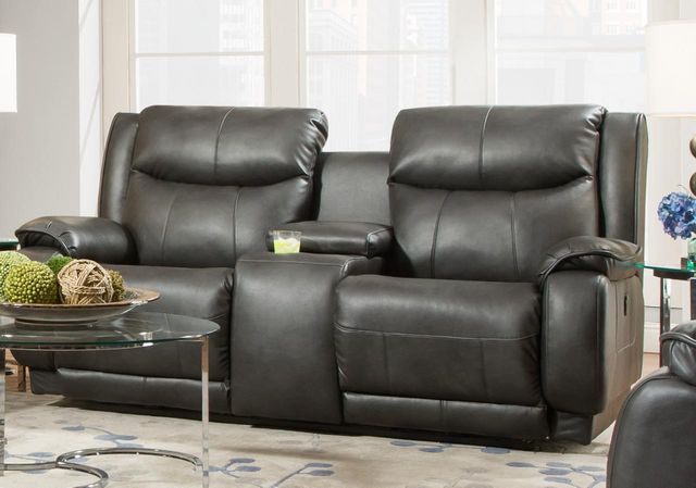 Southern Motion™ Velocity Power Headrest Double Reclining Console Sofa