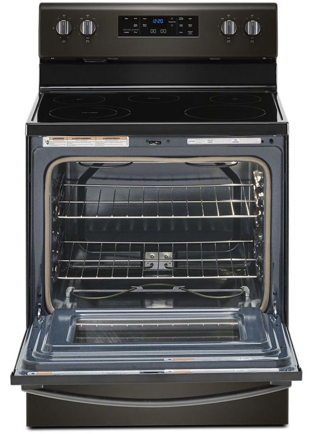 Whirlpool® 29.88" Black Stainless Free Standing Electric Range 1