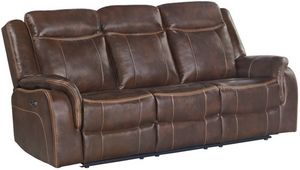 Elements International Carrera Brown Performance Motion Glider Sofa with Dropdown