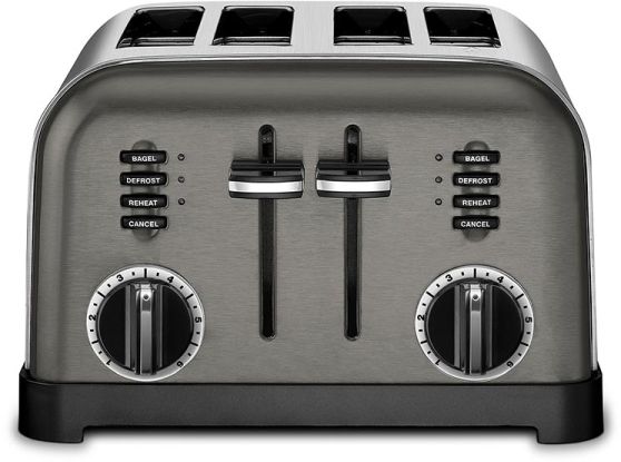 Cuisinart® Black Stainless Steel 4-Slice Metal Classic Toaster