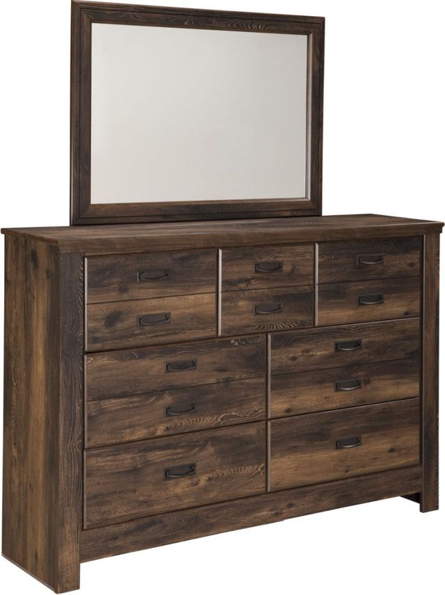 Signature Design by Ashley® Quinden Dark Brown Dresser with Mirror