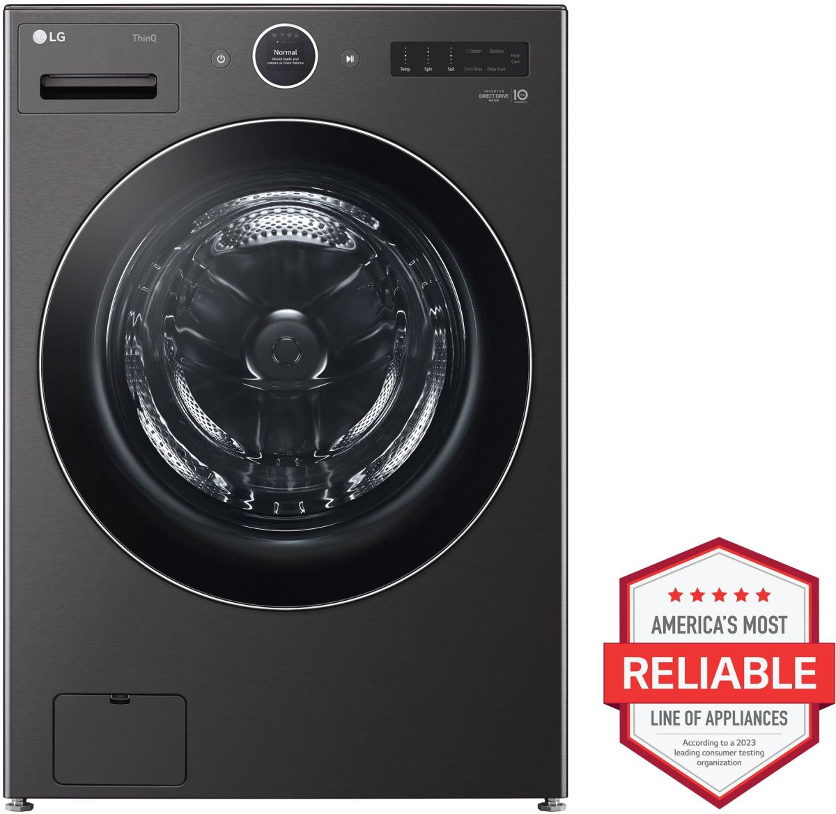 Black lg deals front load washer